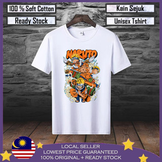 เสื้อยืด ผ้าฝ้าย 100% พิมพ์ลาย Naruto Baju Lelaki สําหรับผู้ชาย