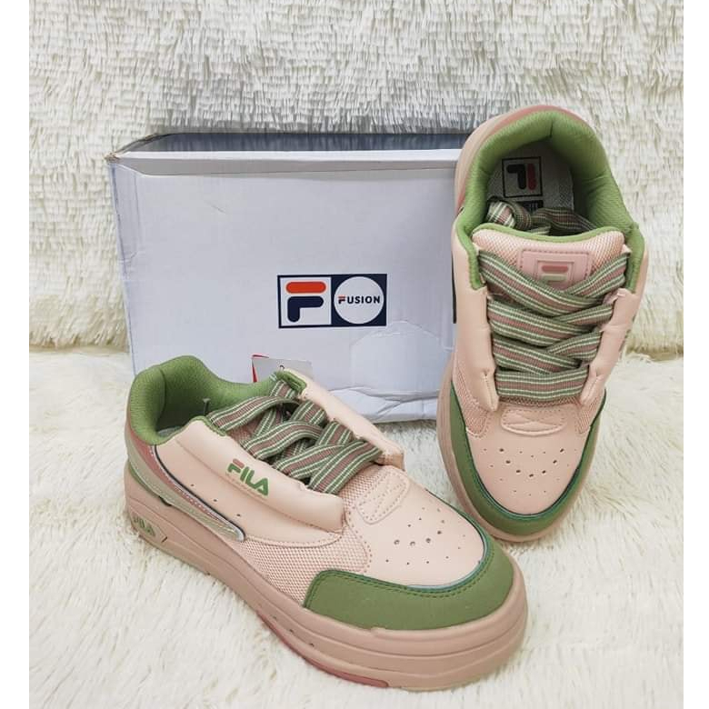 รองเท้าอินเทรนด์สไตล์แบรนด์ MIX Fila Dancing Shoes-สีชมพู