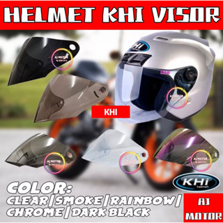 หมวกกันน็อค KHI VISOR สําหรับ MODEL RR K12.1 RRX RAINBOW CLEAR SMOKE CHROME BLACK CERMIN TOPI SIANG MALAM CAP SPONGE CLIP SCREW