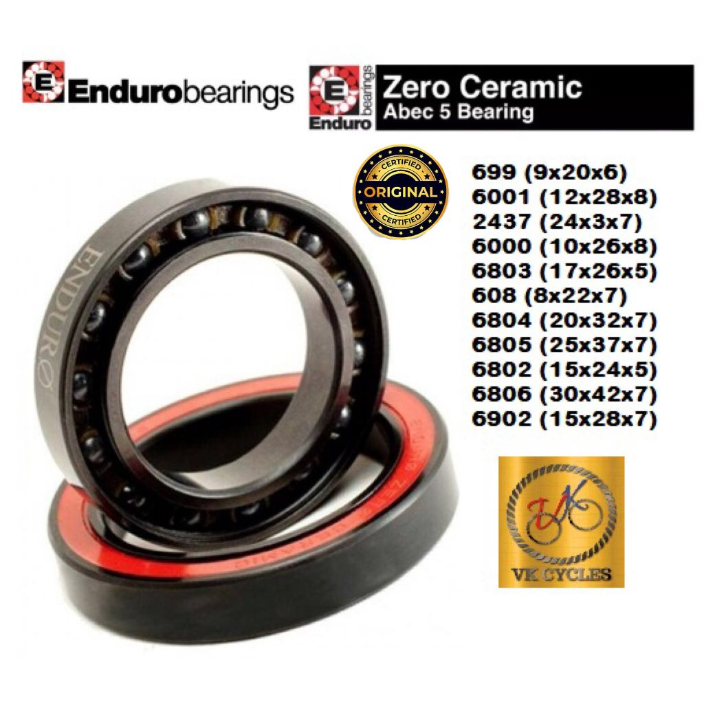 ENDURO ZERO CERAMIC CO BEARING 608 699 6000 6001 6802 6803 6804 6805 6806 6902 6903 15267 17287 1830