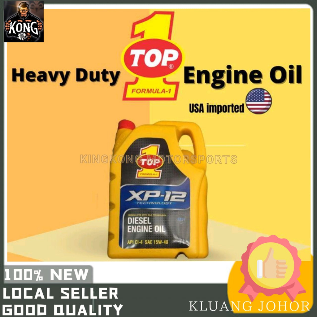USA TOP 1 XP-12 TECHNOLOGY น้ํามันเครื่องดีเซล 15W-40 API CI-4 SAE 7L HEAVY DUTY CAR VAN BUS 4x4 MIN