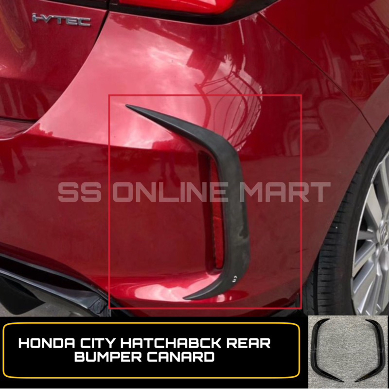 Honda city gn2 gn5 2020-2023 กันชนหน้า canard hatchback กันชนหลัง abs canard สีดําเงา ราคา ถูกที่สุด ดีลบีเคเค แกลเลอรีภาพที่ 2