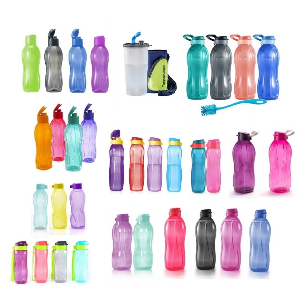 TUPPERWARE 1 ลิตร 1L Slim Eco Bottle Straw Strap, 2L 2 ลิตร, 1.5L 1.5 ลิตร 500ml 310ml Eco Brush
