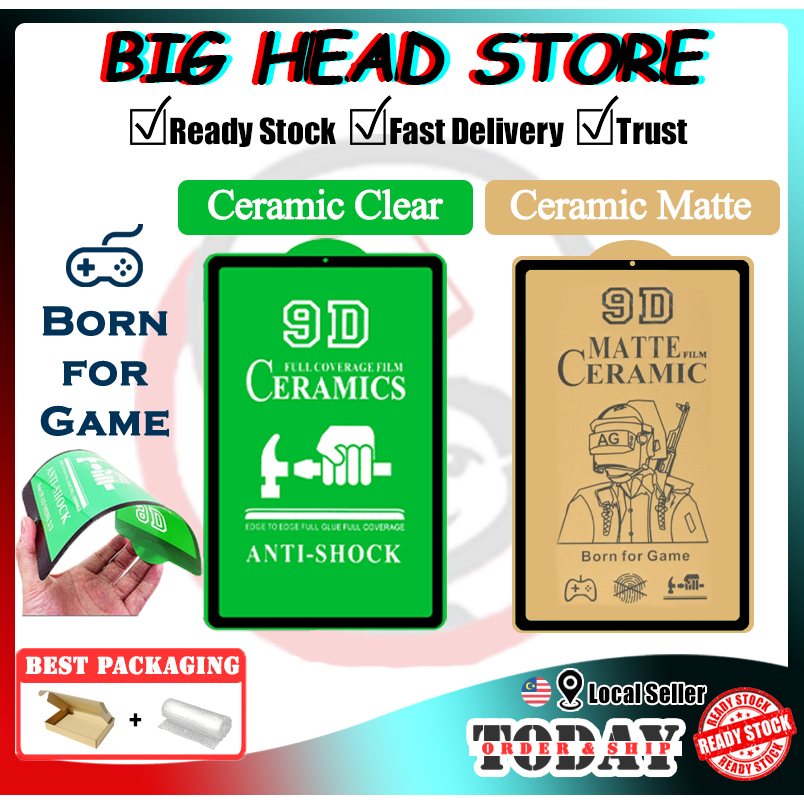 Samsung Galaxy Tab A11/S10 Ultra/A9/S9 FE/S8/A8/S7 Plus/A7 Lite/S6/T295 Ceramic Clear & Matte Film