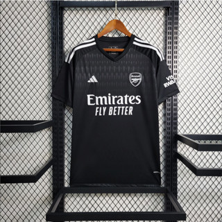 ใหม่ เสื้อกีฬาแขนสั้น ลายทีมผู้รักษาประตู 23/24 AC Arsenal สีดํา*