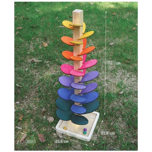 ไม้ Rainbow Music Tree Creative Building Blocks กลีบของเล่นต้นไม้ Montessori Interactive ของเล่นเพื่