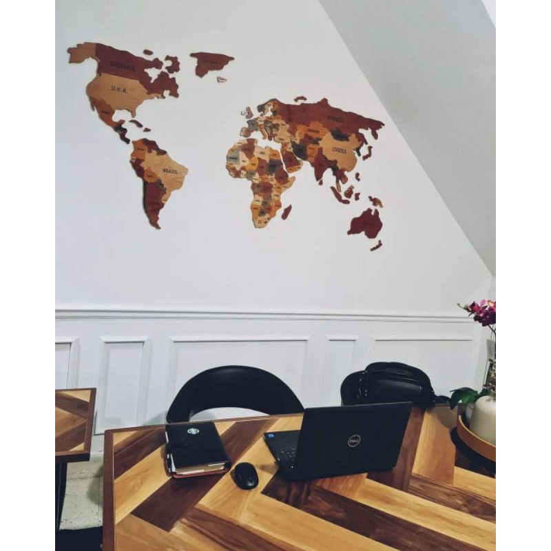 WORLD MAP DECOR 4 COLOUR 4 ชั้น