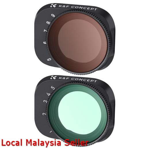Penapis ND, K&F Concept DJI Drone Mini 3 Pro Variable ND2-32 ND32-512 2 ชุดกรอง