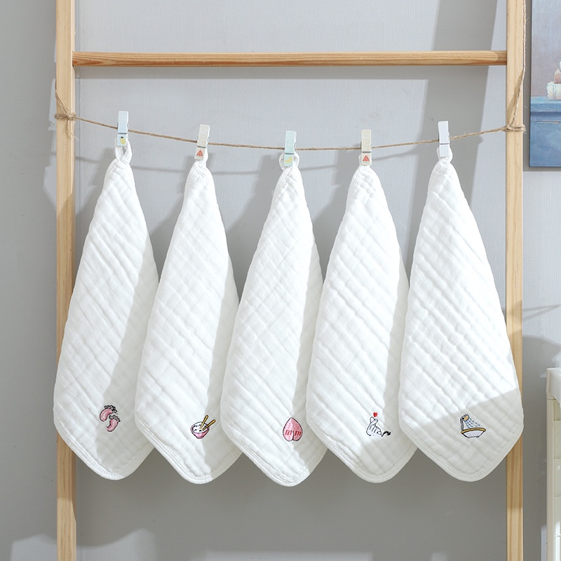 ผ้าเช็ดหน้าเด็ก ผ้าเช็ดตัว ผ้าสาลูCotton100%หนา6ชั้น 30x30 ซม.รุ่น Extra Soft นุ่มมาก ไม่ระคายเคืองผิว ไม่มีสารเรืองแสง