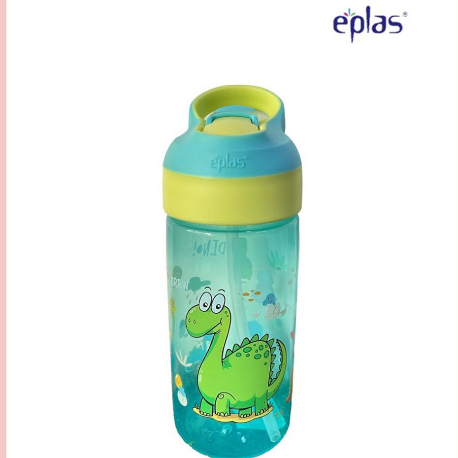 Eplas ขวดน้ํา ลายการ์ตูน พร้อมหลอดดูด และที่จับ BPA ฟรี สําหรับเด็ก 550 850 มล.