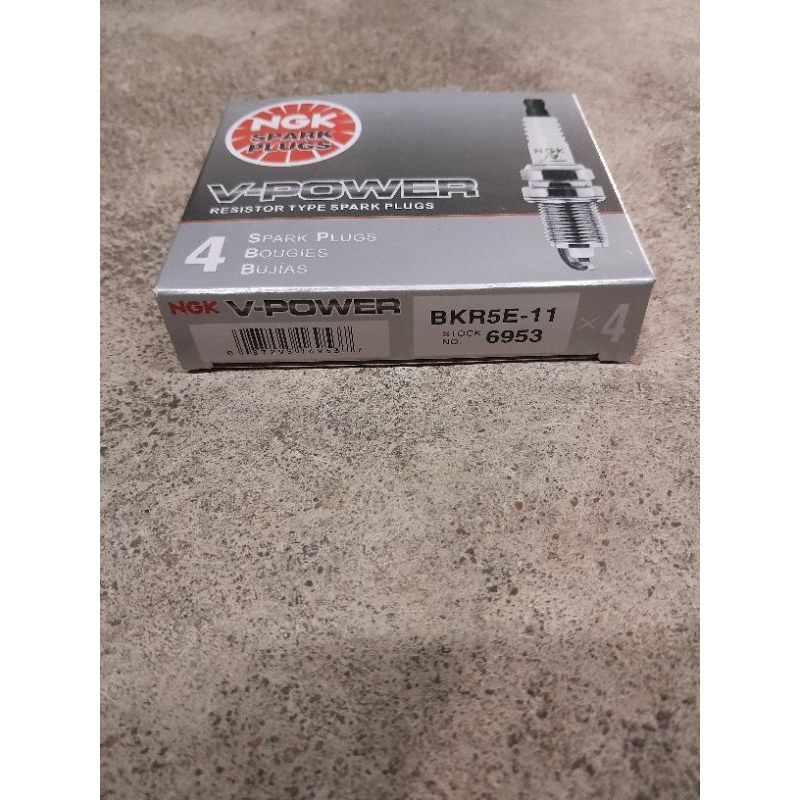 NGK V POWER PLUG BKR5E-11/ BKR6E-11 เหมาะสําหรับ WIRA,WAJA,HONDA,NAZA,HYUNDAI