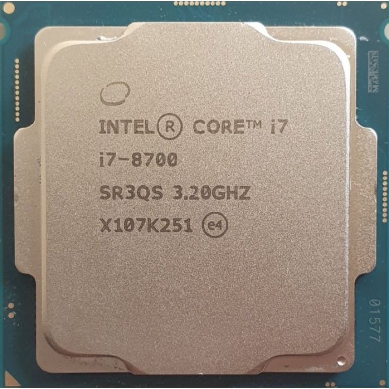 หน่วยประมวลผล CPU Intel Core i7-8700 3.20GHz 6Cores12MB 8GTs LGA1151