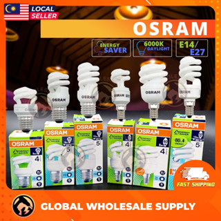 E27 / E14 OSRAM หลอดไฟเกลียว ขนาดเล็ก ประหยัดพลังงาน 6000K หลอดไฟฟลูออเรสเซนต์ ขนาดเล็ก