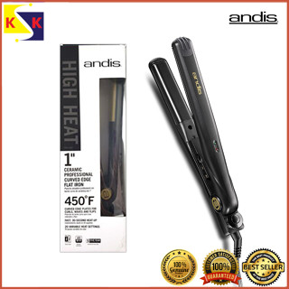 Andis 1 เซรามิกมืออาชีพ ขอบโค้ง แบน เหล็ก 450oF