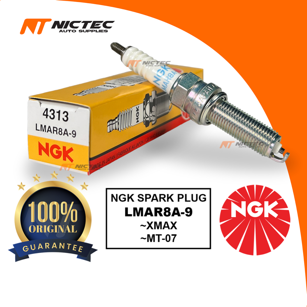 NGK SPARK PLUG XMAX MT-07 LMAR8A-9 4313 นําเข้าจากประเทศญี่ปุ่น