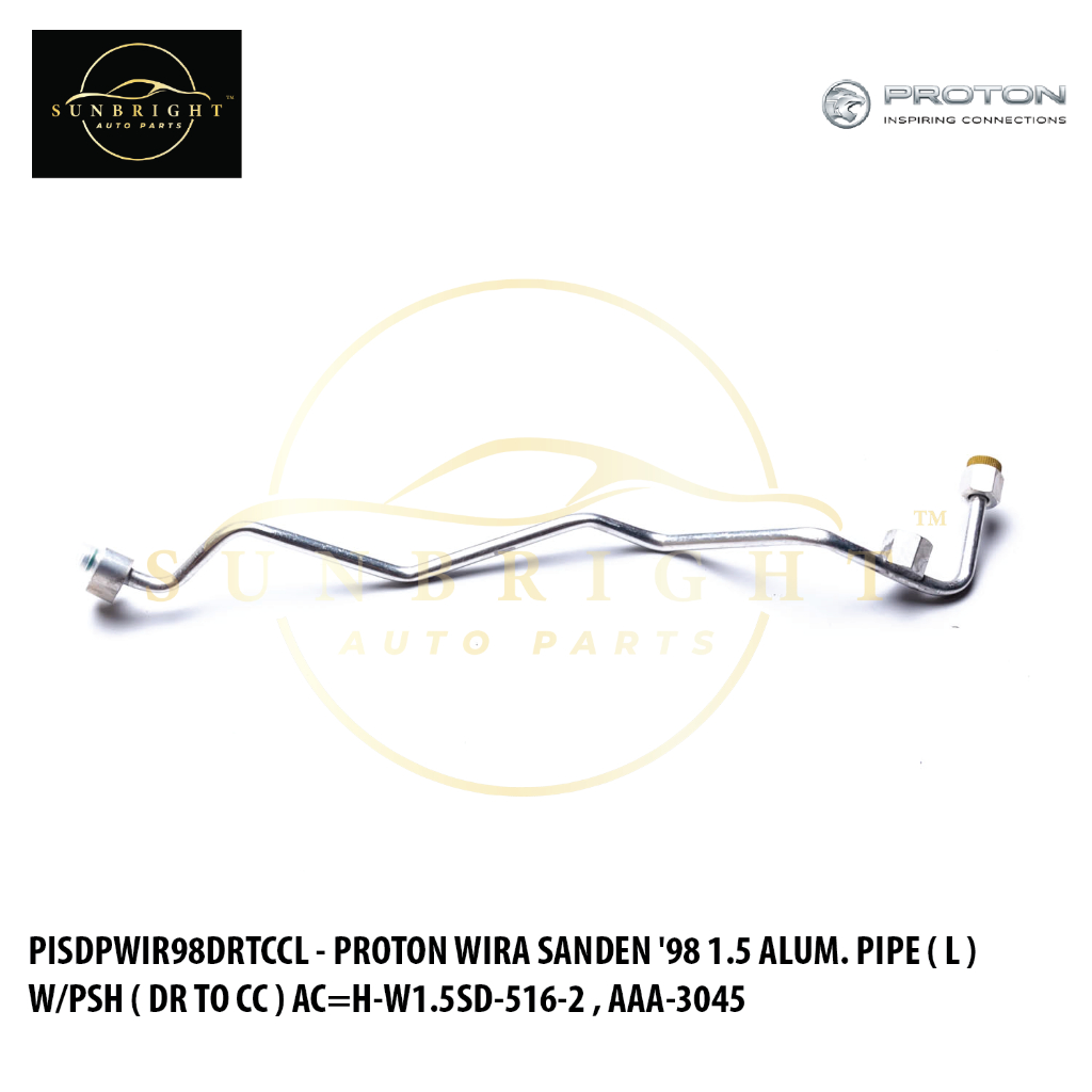 PROTON WIRA SANDEN 98 1.5 ALUM. PIPE ( L ) W/PSH ( DR TO CC ) AC=H-W1.5SD-516-2 , AAA-3045