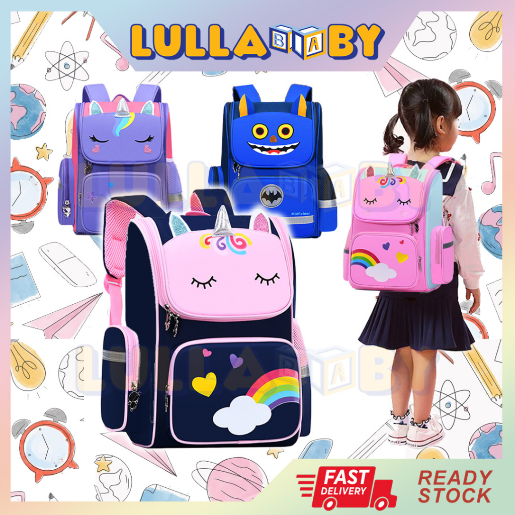 กระเป๋า Budak Kids Backpack School Bags Kids Children Kindergarten Baby Cute Cartoon Unicorn Bag Sek