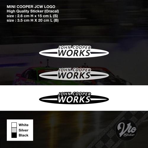 MINI COOPER JCW LOGO Sticker / Decal (สติ๊กเกอร์คุณภาพสูง)