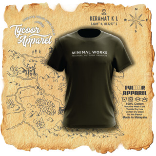 Minimal WORKS เสื้อยืด ผ้าฝ้าย 100% พิมพ์ลาย Cetak Premium