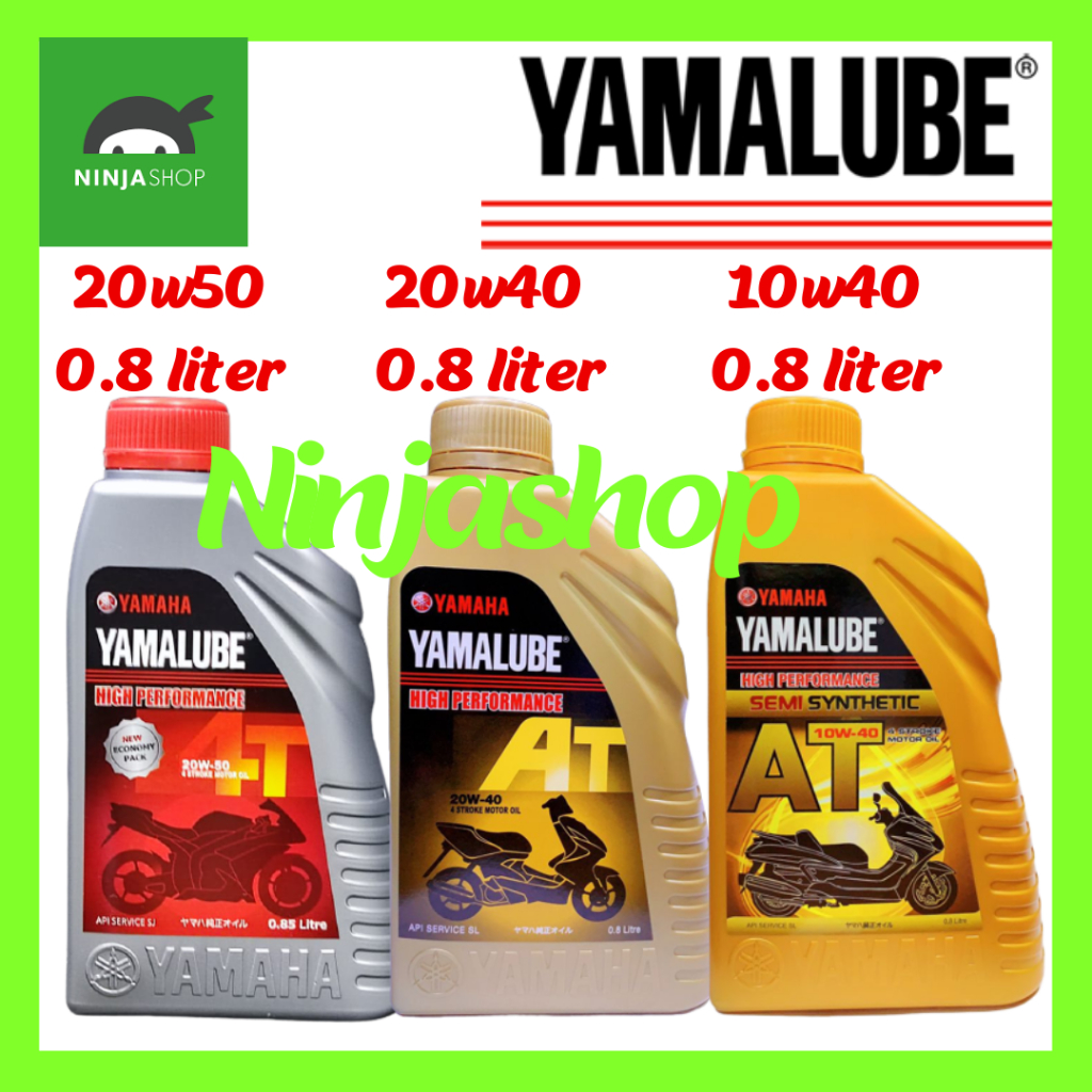 YAMALUBE SCOOTER SEMI SYNTHETIC AT 10W40 4T OIL 0.8 ลิตร AT 20W40 RED MINYAK PELINCIR ENGINE OIL 20W