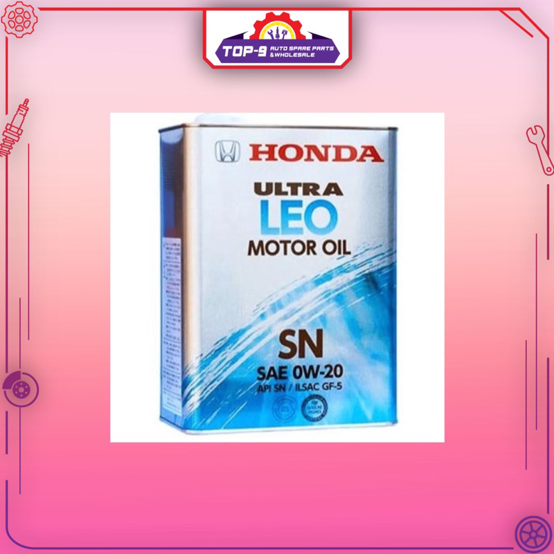 น้ํามันเครื่อง Honda Ultra LEO SN 0W-20/ 0W20 SN 4L FREE OIL FILTER-(OEM)