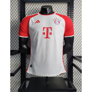 เสื้อกีฬาแขนสั้น ลายทีม Bayern Fan Issue &amp; Player Issue 23 24 Jersey ชุดเหย้า*