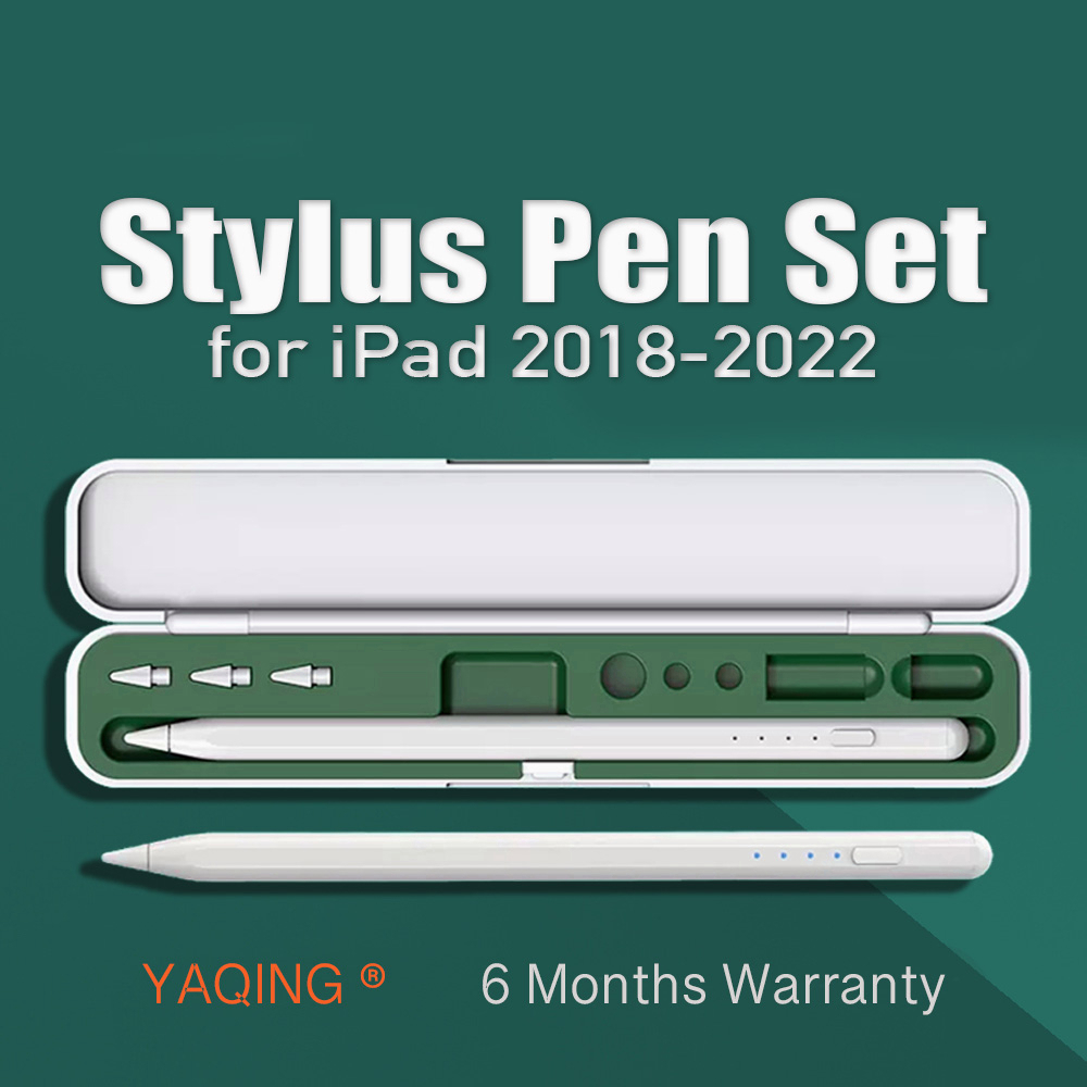YAQING 9in1 ปากกาสไตลัสสําหรับ iPad พร้อมการปฏิเสธฝ่ามือและเอียงเข้ากันได้กับ iPad 10 9 8 7 6th Gen 