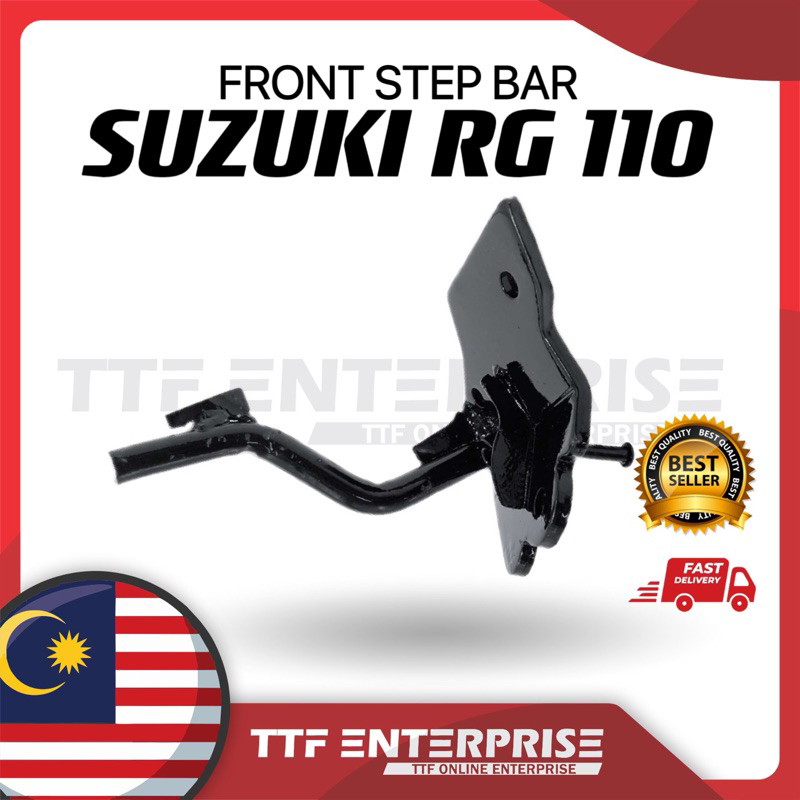 SUZUKI RG110 FRONT STEP BAR-LH (700GRAM) PEMIJAK KAKI DEPAN FONT FOOTREST BAR FOOT REST BESI RG 110