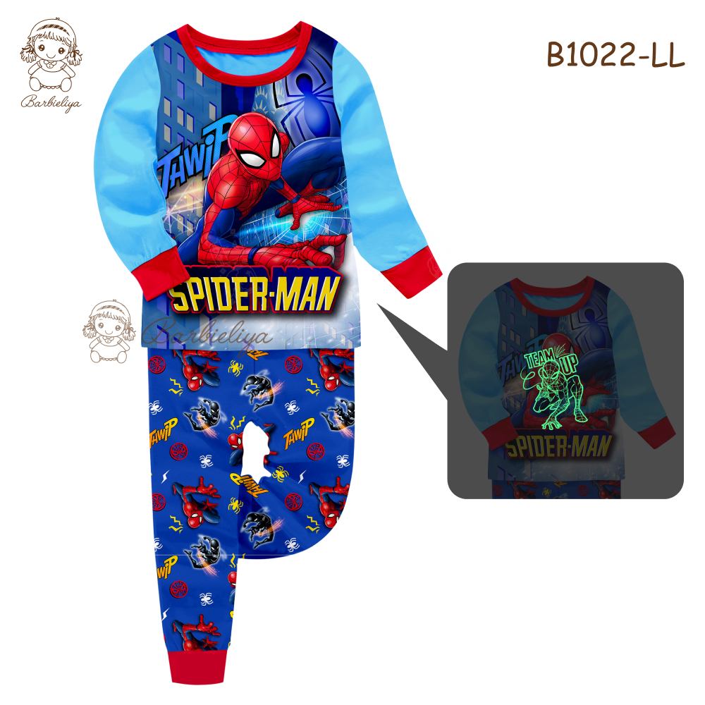 Barbieliya B1022LL ชุดนอน Spiderman Glow In The Dark Boy (8/9/10/11/12y)