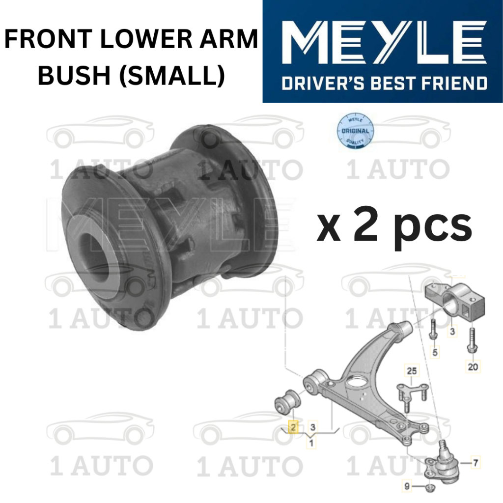 MEYLE GERMANY FRONT LOWER ARM BUSH (SMALL) AUDI TTS Mk2 mk2.5 Q3 8UB VW JETTA SHARAN TOURAN SCIROCCO
