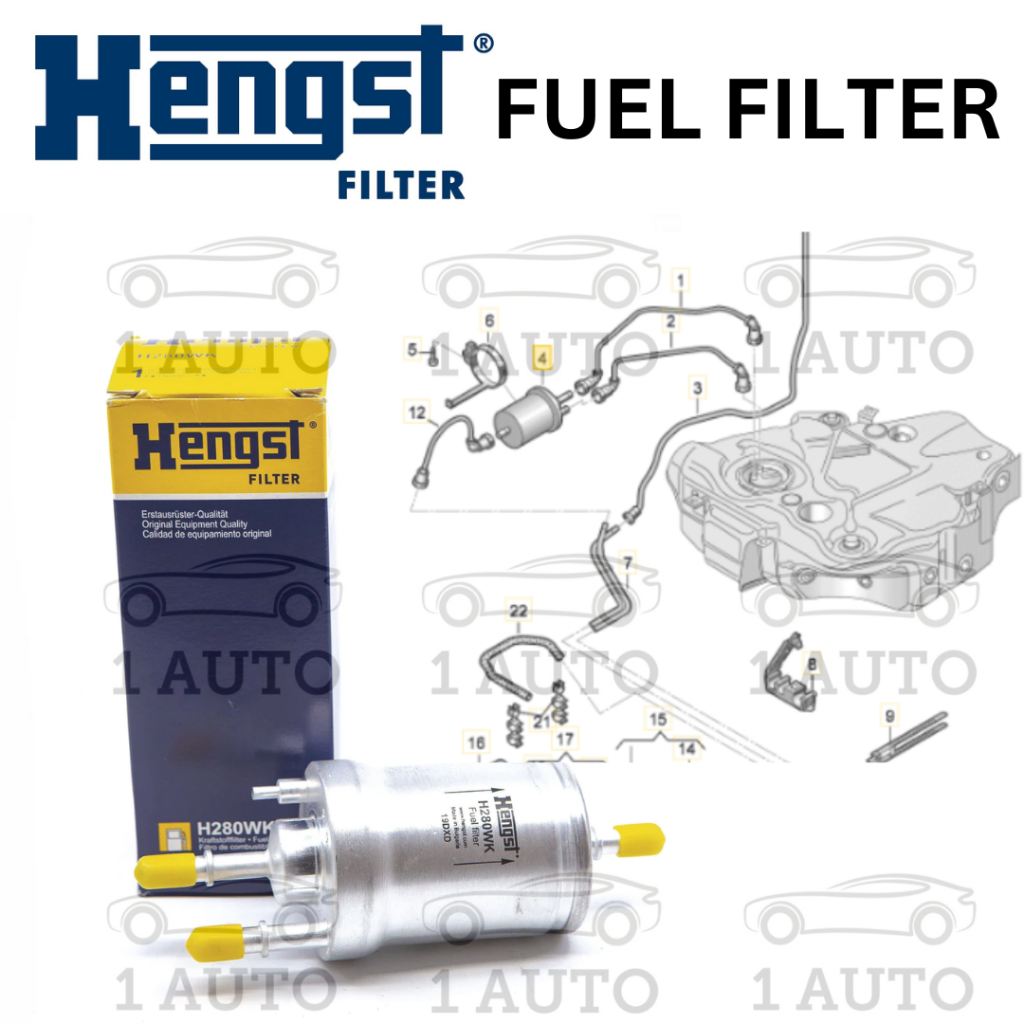 กรอง HENGST FUEL AUDI TT TTS 8J3 8J9 2.0TFSI VW JETTA 1.4