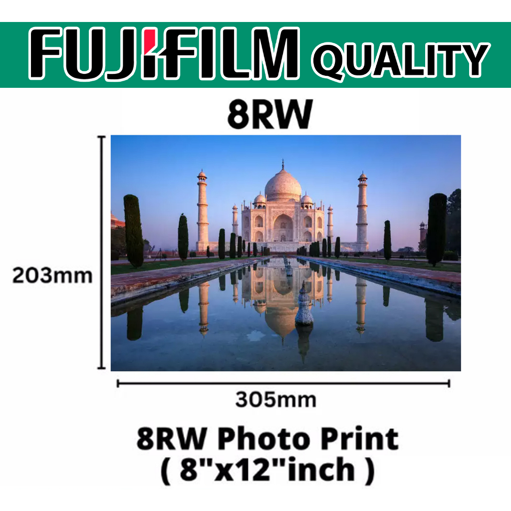 8R Photo Print Express 1 ชิ้น (กระดาษภาพถ่าย Fujifilm),CUCI GAMBAR 8R (8x12) คุณภาพ FUJI FILM