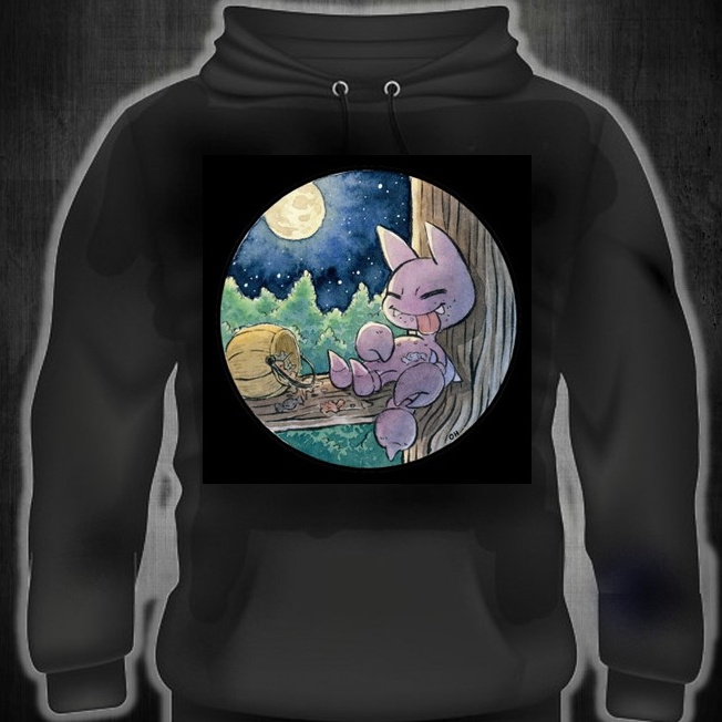 GLIGAR HAS STUFFED HISELF FULL (POKEMON) เสื้อฮู้ดพิมพ์ลาย unisex