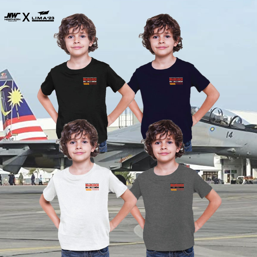 เสื้อผ้าเด็กห้าปี 2023 เสื้อยืดเด็กคุณภาพพรีเมี่ยม / SUKHOI SU-30 MKM