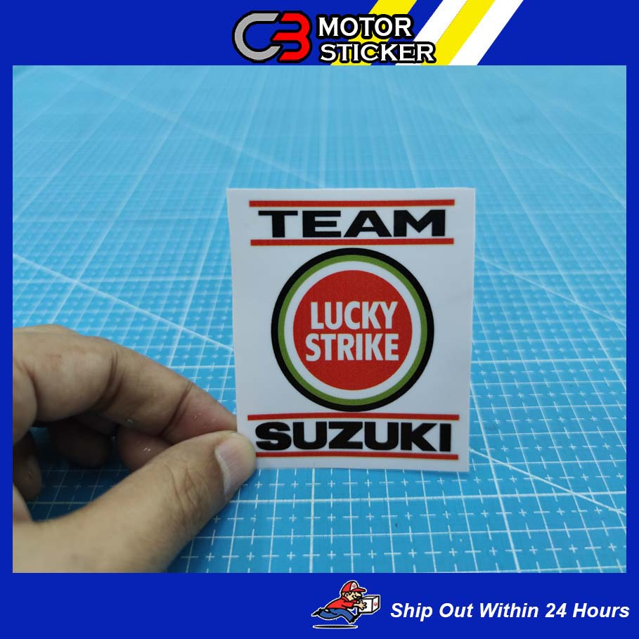 TEAM SUZUKI LUCKY STRIKE MOTORCYCLE STICKER / M098