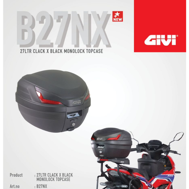 กล่อง Givi B27NX B27N2 B270N2B 27L กล่อง Kotak Givi Monolock ใหม่
