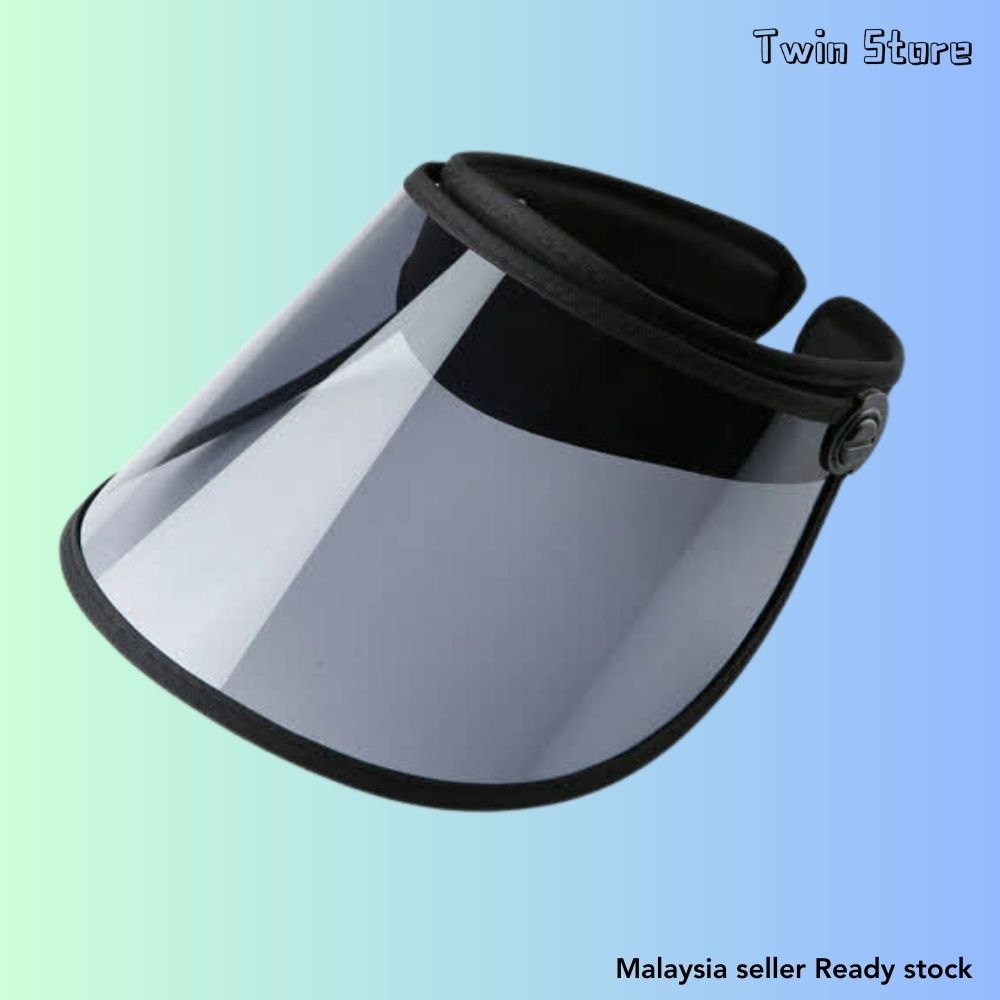 หมวกกันแดด UV แบบปรับได้ Visor สีดํา/ หมวก UV Topi 防帽/太阳帽 UV TOPI