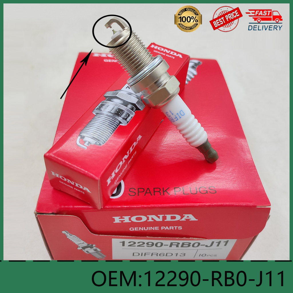ญี่ปุ่น4pcs12290-RB0-J11 HONDA SPARK PLUG CITY BRV CRZ JAZZ GK T5A TFO T9A GM6 TMO 12290RB0J11 DIFR6