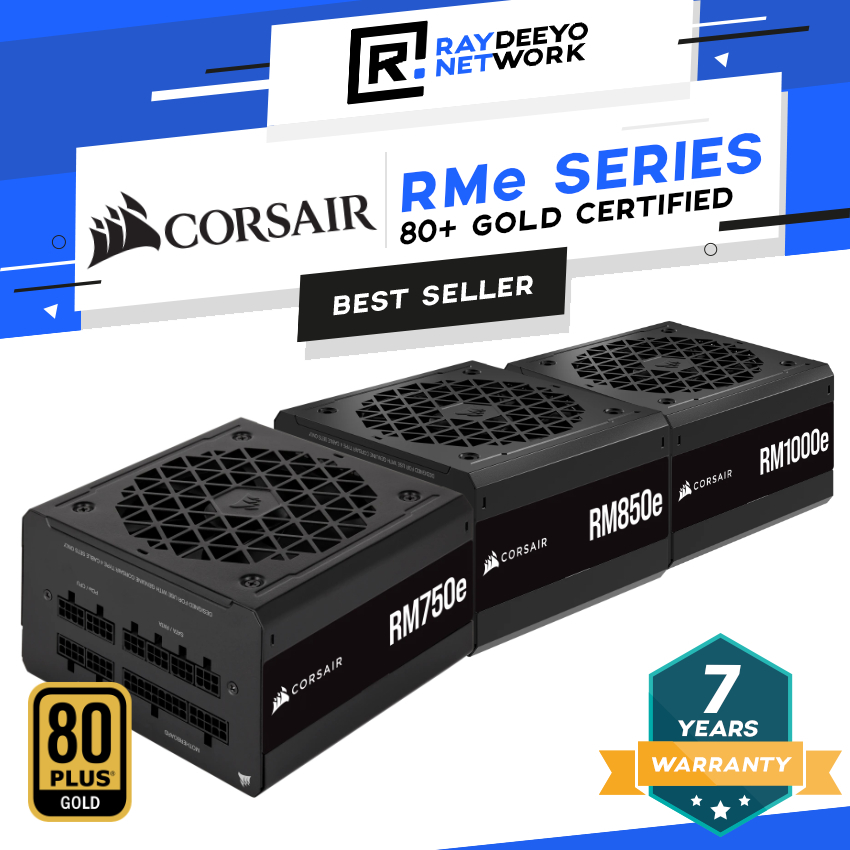 Corsair RM750e / RM850e / RM1000e 750W/850W/1000W GOLD Full Modular ATX PSU Power Supply Unit [PCIE 