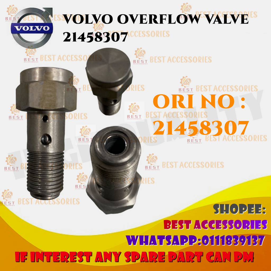 VOLVO OVERFLOW VALVE NO :21458307 คุณภาพสูง