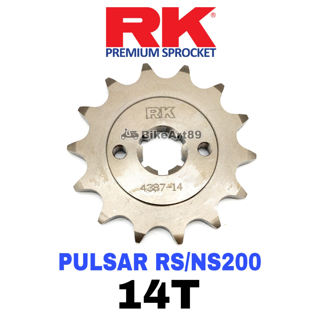 RK สเตอร์หน้า MODENAS Pulsar NS RS 200 RK 14T RK Depan Sprocket RK520 RK 520 NS200 RS200 มอเตอร์อะไห