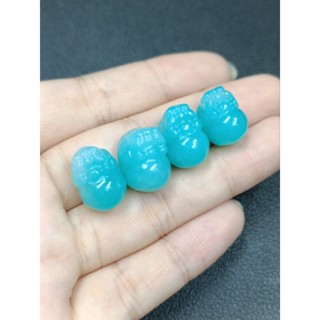 เสน่ห์สเปเซอร์ amazonite pixiu ธรรมชาติ (ผ่านรู)