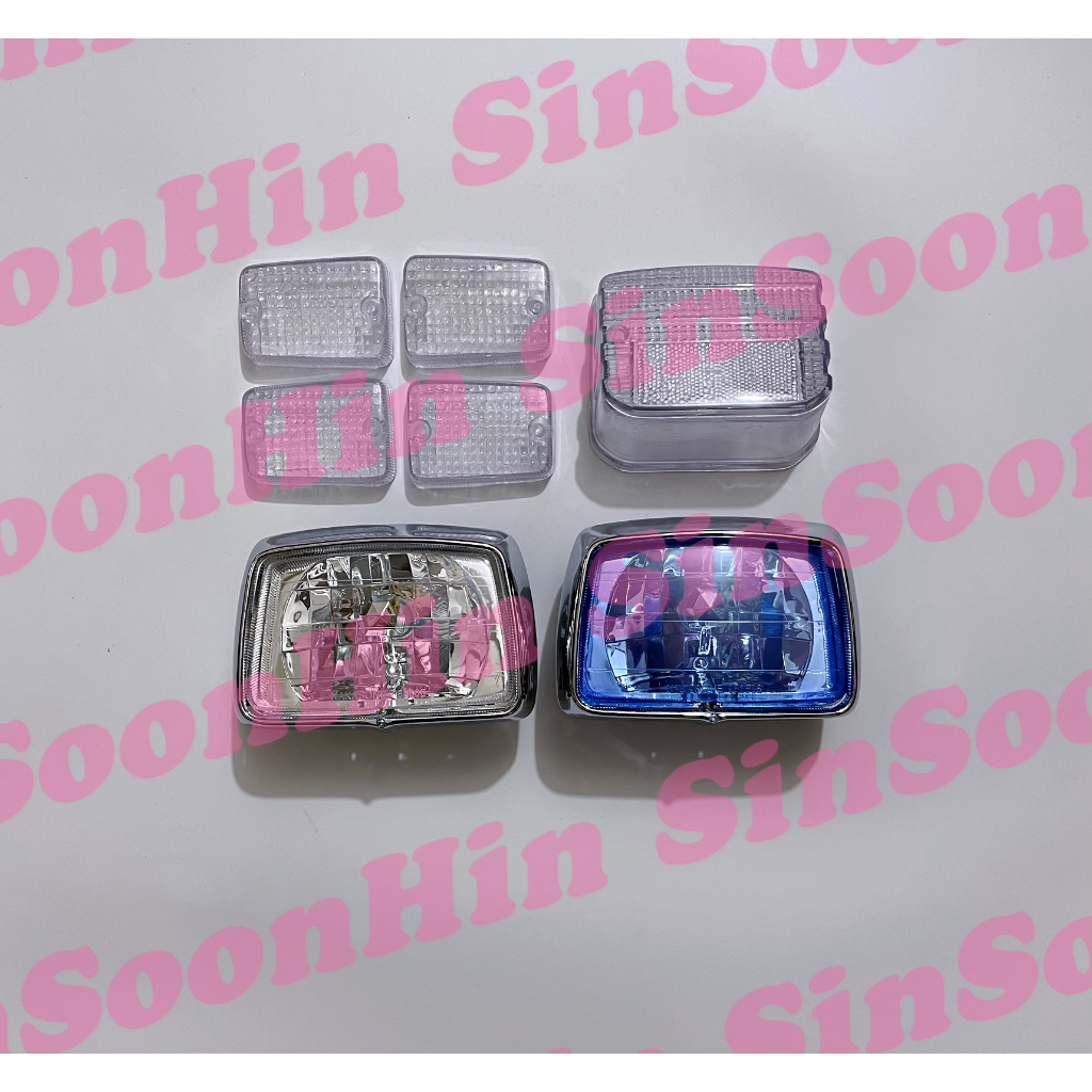 โคมไฟหัว Honda gbo GBOJ / ฝาครอบสัญญาณ / ฝาครอบไฟท้าย lampu gbo gbo-j เผือกใส โครเมียม สีฟ้า