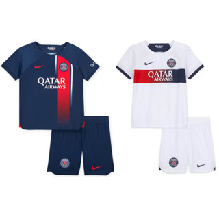 ใหม่ เสื้อกีฬาแขนสั้น ลายทีม Psg Home &amp; Away 23/24 สําหรับเด็ก