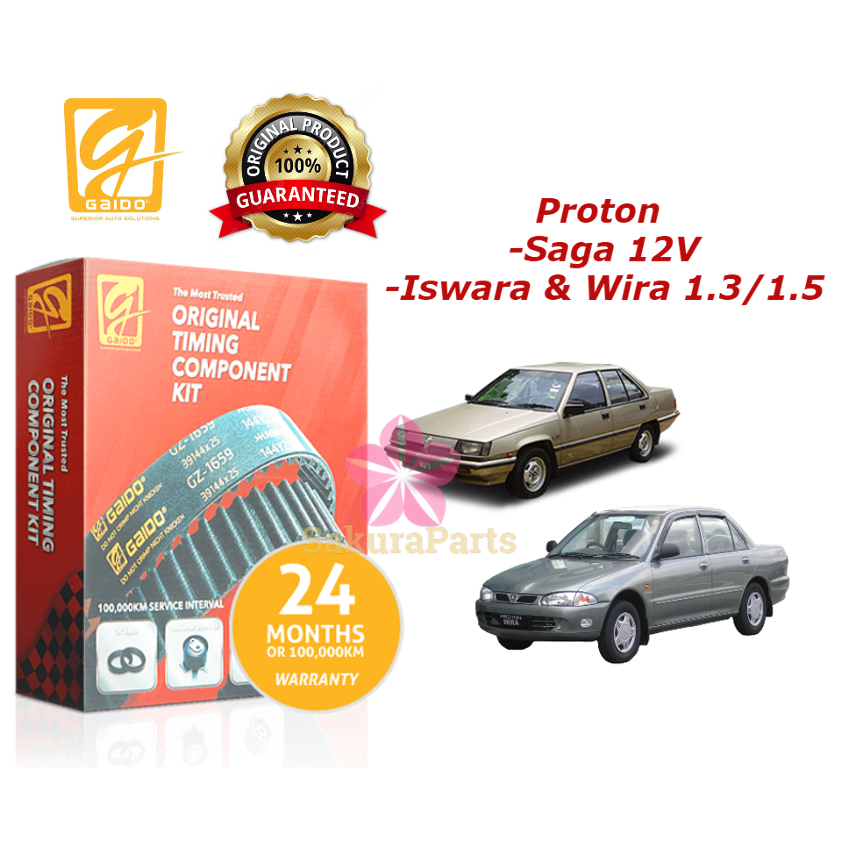 Gaido ชุดสายพานไทม์มิ่ง สําหรับ Proton Saga 12V Iswara Wira 1.3 1.5