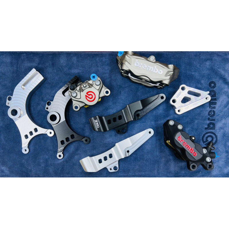 Honda CBR250RR เบรค Caliper Bracket 100 มม.ด้านหน้าด้านหลัง Depan Belakang WR3 สีดําเงิน P34 M3 M4 G