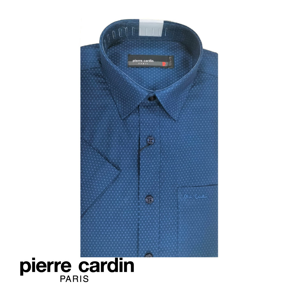 Pierre CARDIN เสื้อยืดแขนสั้น ผ้าฝ้าย 100% พิมพ์ลาย สําหรับผู้ชาย (W3560B-11425)