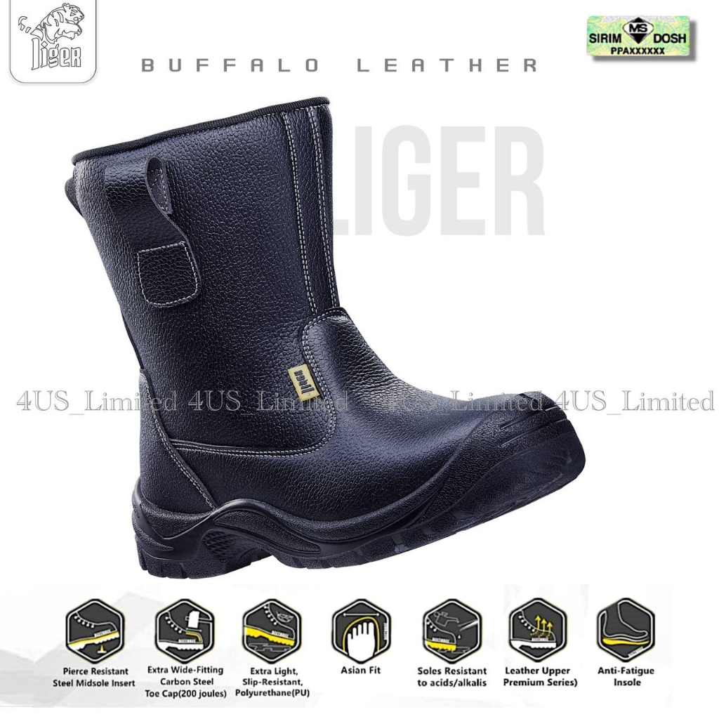 LIGER LG-77 Pull-up 9.5 รองเท้านิรภัย (Sim&Dosh) Kasut Safety