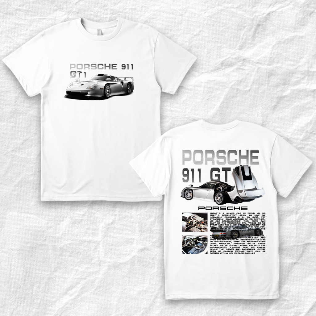 KARIMAKE Ferrari Form 1 Porsche 911 Team t shirt Return to you Cotton Crew Neck car tshirt ผู้ชายและ