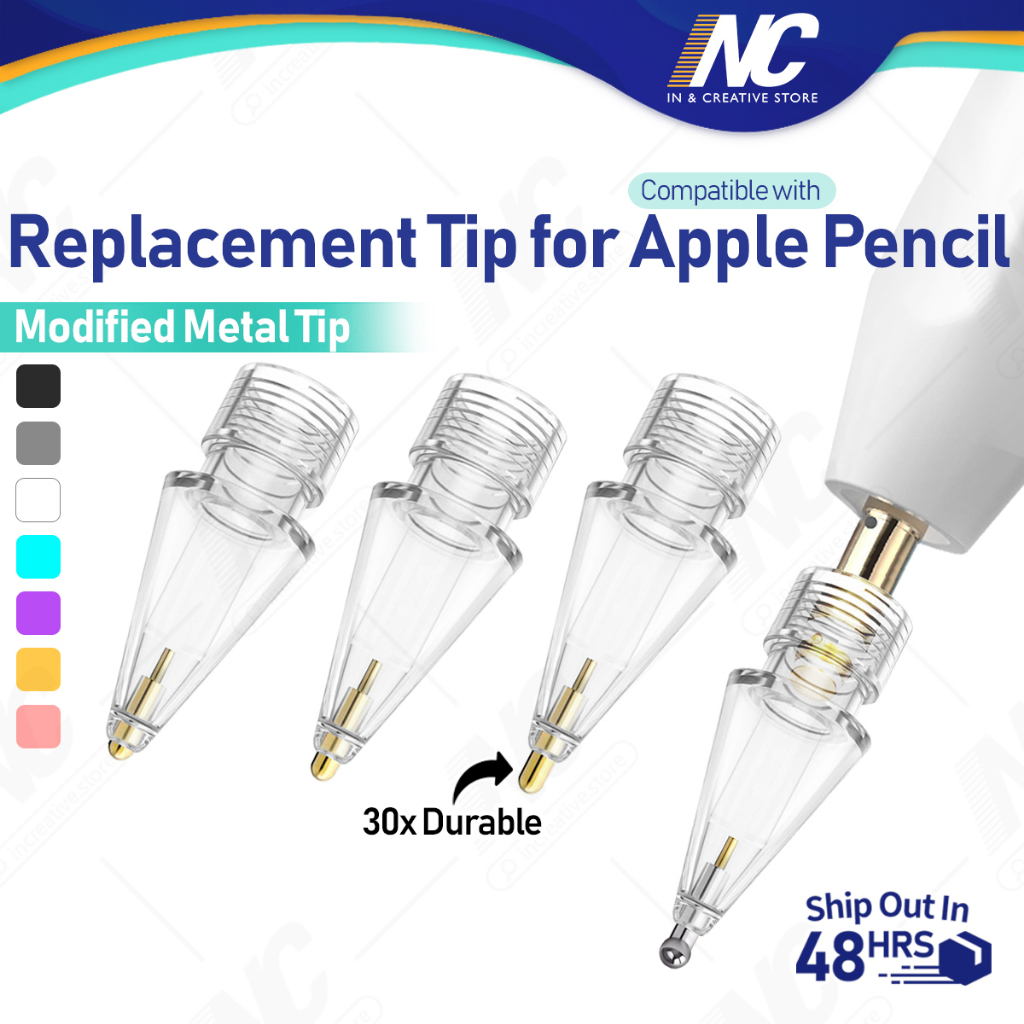ปลายปากกาสไตลัส ความไวสูง แบบเปลี่ยน สําหรับ Apple Pencil Gen 1 2 iPad